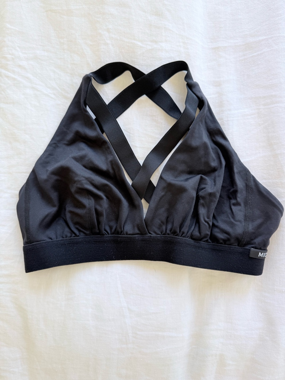 MICHI Black Crisscross Strappy Sports Bra